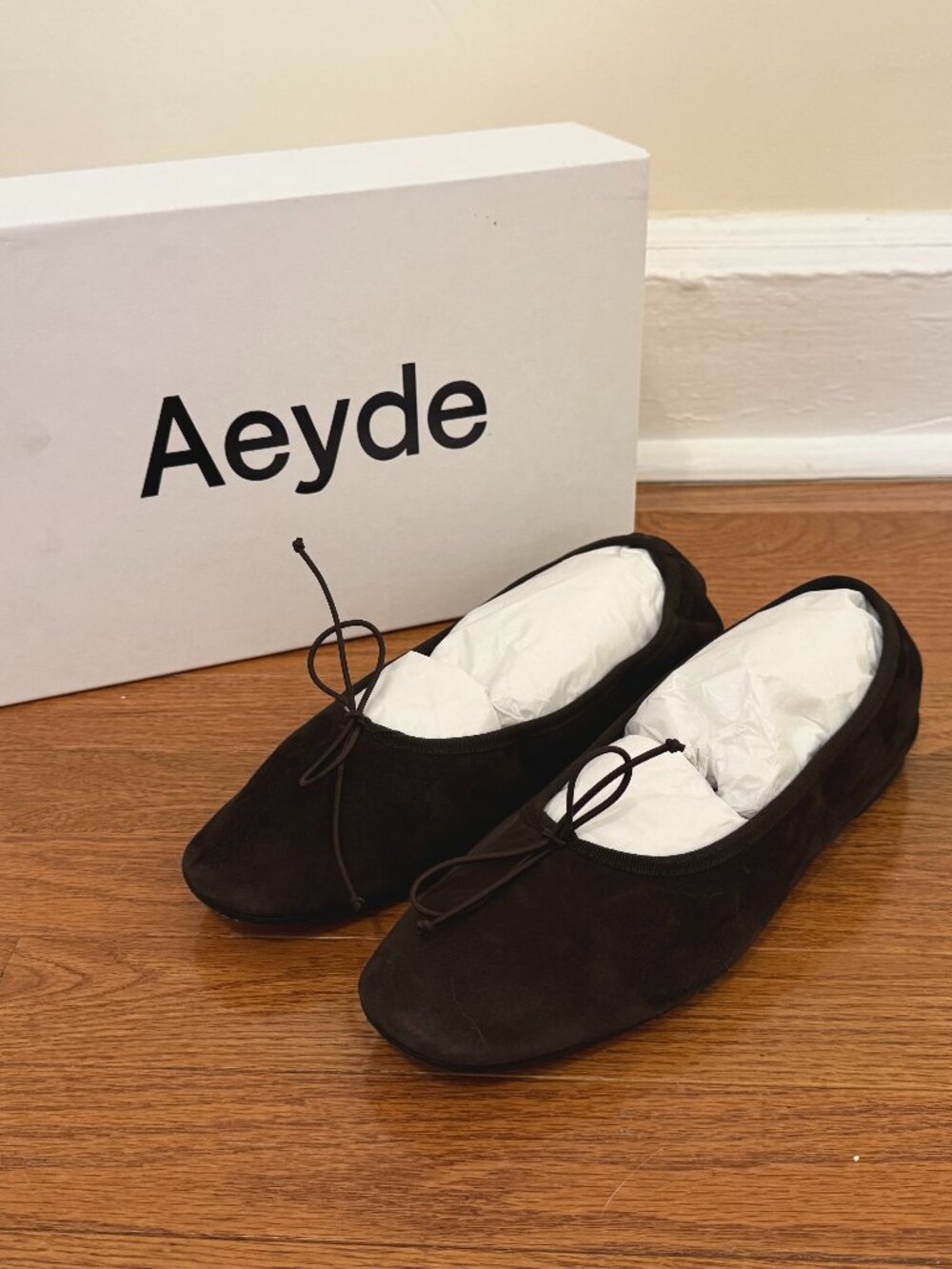 Tiby Moka Suede Ballet Flats